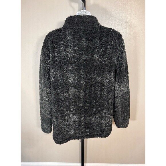 Simply Southern 1/4 Zip Sherpa Fleece Pullover Mock Neck Jacket Gray Women Sz S - Picture 5 of 9